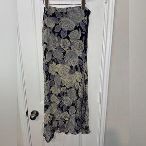 Blu Moon Floral Black and Cream Women's Skirt